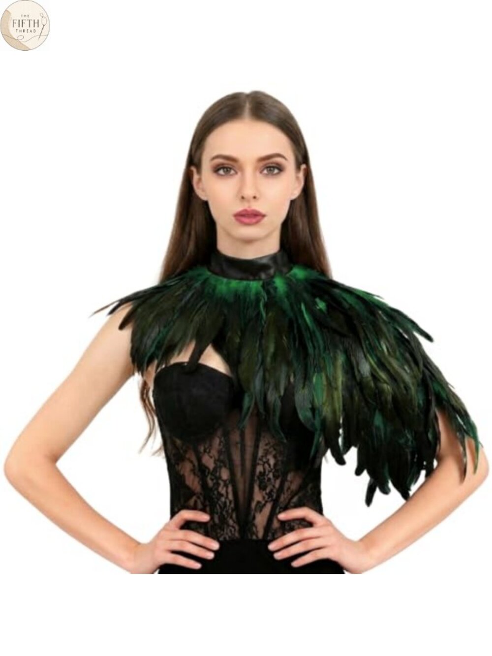Feather Cape Shawl Lightweight Costume Victorian Halloween Accessory